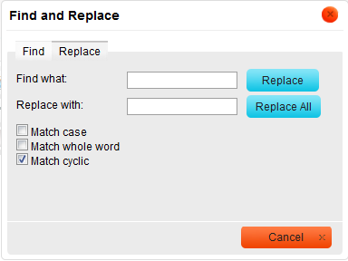 Arc Blue Template - User Guide: Find and Replace